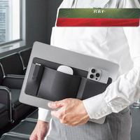 Étui de rangement portable en cuir Boshiho, durable, avec boucle, pour souris, câble, accessoires, gadget, étanche, antichoc, usage quotidien