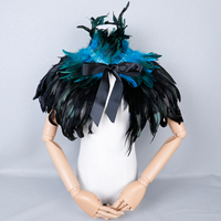 Châle décoratif en plumes fait main pour défilé de carnaval, spectacle de boîte de nuit, cosplay, accessoires de photographie, fête de fin d'année