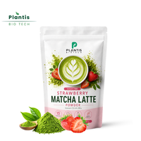 Poudre de matcha latte rose fraise à marque privée OEM, mélange de boisson aromatisée aux fruits, matcha latte
