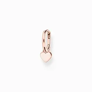 Inspire stainless steel jewelry custom logo new rose gold plated heart earrings for men women boys girls