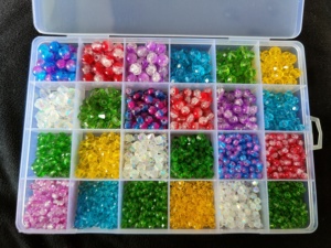 Bộ 24 hạt cườm thủy tinh crackle 4*6mm tự làm vòng tay trang sức - Product Image 5