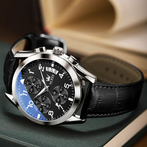 2878 Styles très vendus, montres de luxe pour hommes, design personnalisé, cuir véritable, montre à quartz décontractée pour homme - Product Image 3