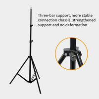 Tripod Selfie Stand Logam Lipat Ringan Profesional 2.1M, Dapat Disesuaikan, untuk Ring Light Ponsel - Laris Terjual