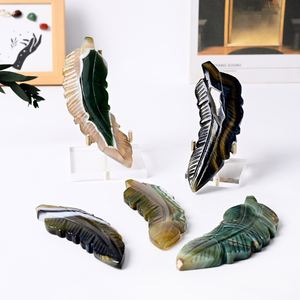 Artisanat en cristal naturel de haute qualité, agate rayée, sculptures et gravures en cristal de plume pour la décoration de la maison - Product Image 3