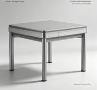 Table de mahjong automatique moderne multicolore, design pliable, pieds en acier inoxydable, capacité pour 4 joueurs, écologique, durable, réutilisable