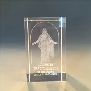 Laser Crystals New Arrival 3D Laser Crystal With The Church Of Jesus Cristal Of Latter-Day Saints Inside