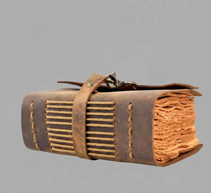 Premium Handmade Brown <b>Leather</b> Journal Rustic Vintage <b>Diary</b> with Deckle Edge Paper, Artisan Writing Notebook - Product Image 3