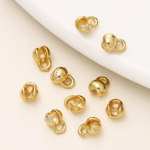 Heart Shape Gold Plated Jewelry Buckle For <b>Bracelet</b> Making <b>Copper</b> Plating DIY Accessories GA0603 - Product Image 1