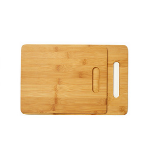 Planche à découper en bambou rectangulaire avec poignée, ensemble d'ustensiles de cuisine - Product Image 2