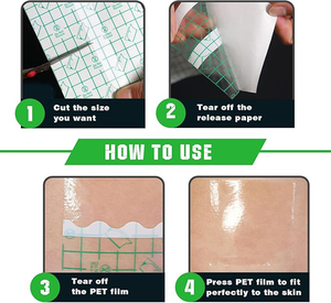 Rollo de película adhesiva transparente de 15 cm x 10 m para el cuidado posterior del tatuaje, impermeable, segunda piel, vendaje curativo - Product Image 5