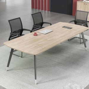 Enterprise Office Meeting Reception Conference Large Modern Wood <b>Adjustable</b> Long Square Conference <b>Table</b> - Product Image 3