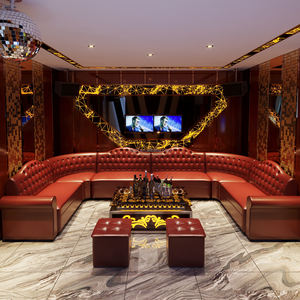 Personnalisé KTV canapé en U cabine Haut De gamme salle de danse canapé karaoké bar canapé et conduit discothèque table basse - Product Image 1