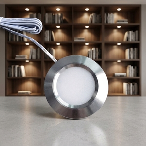 <span class=keywords><strong>Spot</strong></span> LED encastré ultra-plat 12V 3W en aluminium brossé pour <span class=keywords><strong>meuble</strong></span> et ensemble de meubles - Product Image 1