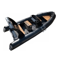 Bateau le plus vendu en fibre de verre 20ft bateau gonflable de pêche avec volant bateau à côtes hypalon 580