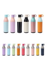 Nueva lata de Cola de 12oz 2 en 1 lata y botella de bebida de cerveza 400ml 304 botella de agua al vacío de acero inoxidable de doble capa tapa de paja deportiva