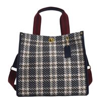 Neue koreanische Leinwand Plaid tragbare Tasche weibliche Handtasche Trendy Fashion Umhängetasche Größe Umhängetasche