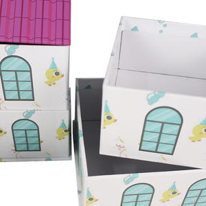 Tùy Chỉnh Phim Hoạt Hình Nhà Hình Từ Đóng Cửa Hộp Quà Tặng Các Tông Cứng Nhắc Với Matte Kết Thúc Cho Mỹ Phẩm Hoặc Trẻ Sơ Sinh Quà Lưu Niệm - Product Image 4