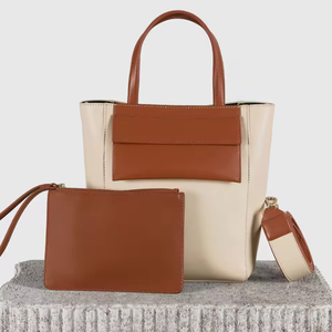 ผู้ผลิตกระเป๋าถือขายส่งแบบกำหนดเอง กระเป๋าถือหนัง PU สีดำ พร้อมกระเป๋าใส่โน้ตบุ๊คแบบคลาสสิกสำหรับสำนักงาน กระเป๋าถือสำหรับผู้หญิง - Product Image 5