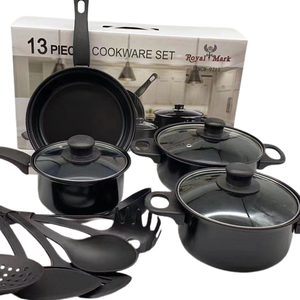 Giá Rẻ Giá Olive Cookware <span class=keywords><strong>Set</strong></span> Bếp Bộ Non-Stick nhà bếp Canister <span class=keywords><strong>Set</strong></span> kim loại nhựa chậu Glass Bìa gang Cổ Điển 13 - Product Image 4