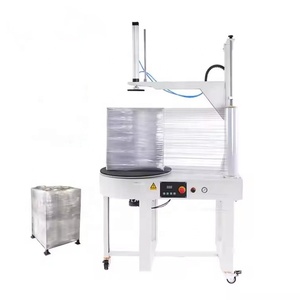 Dbc800 bán tự động bàn xoay <span class=keywords><strong>wrapper</strong></span> cho hậu cần cho hàng hóa hóa chất may mặc carton vành đai Túi Thùng PLC mới sử dụng tùy chọn - Product Image 5