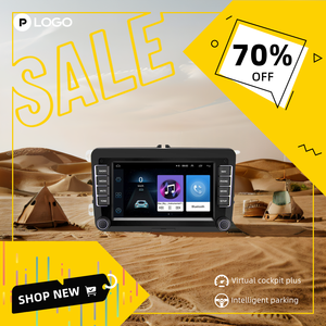 Lecteur multimédia pour voiture VW 7 pouces IPS DSP Lecteur CD RGB Passat Jetta Touran SEAT CarPlay sans fil Android Auto BT Navigation GPS - Product Image 4