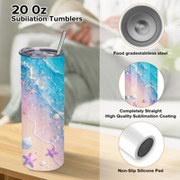 50 Pack 20Oz Skinny Sublimatie Tuimelaars, Roestvrijstalen Dubbele Wand Geïsoleerde Cup, Individueel Verpakt En Voor Tumbler Persmachine