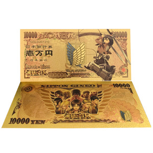 5 <span class=keywords><strong>billetes</strong></span> de 10.000 yenes de Bleach Anime, billete de manga japonés clásico con lámina dorada para colección de recuerdos infantiles, regalo - Product Image 5