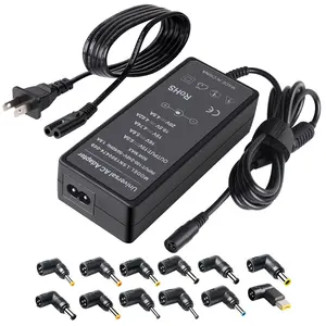 40W 45W 65W 70W 90W del ordenador portátil Universal del cargador del adaptador de corriente con 8 a 12 consejos Universal cargador de ordenador portátil