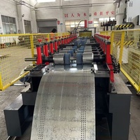 Machine de formage à rouleaux pour panneaux d'étagères de présentation perforés de type commercial, plusieurs tailles de 300 mm à 600 mm