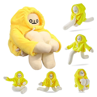 Boneka Pisang Lucu, Boneka Hewan Aneh dengan Magnet, Bantal Plush Lucu dan Unik yang Dapat Diganti, Mainan Penghilang Stres
