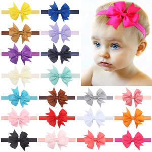 21 Warna Bando Bayi Perempuan Pita Grosgrain 3 Inci Bando Rambut untuk Bayi Perempuan, Balita, dan Anak-anak - Product Image 1