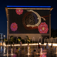 Éclairage LED de façade en aluminium ultra-lumineux à grille, étanche, pour accentuation extérieure et intérieure des bâtiments
