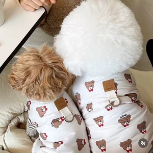 Manteau d'hiver pour chien et chat avec crochet de laisse intégré, motif imprimé, durable, pour les chiens de type Newfoundlander et les petits chiens de race. - Product Image 2