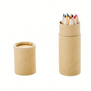 Ensemble de crayons de couleur écologiques en bois miniatures pour enfants, personnalisés, bon marché, 12 couleurs - Product Image 1