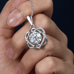 Collar InfinityLove con Colgante <span class=keywords><strong>de</strong></span> Corazón, Plata <span class=keywords><strong>de</strong></span> Ley S925, Chapado en Oro <span class=keywords><strong>de</strong></span> 14K, Joyería para Mujer, Diamante Moissanita VVS <span class=keywords><strong>de</strong></span> 1-5 Quilates - Product Image 6