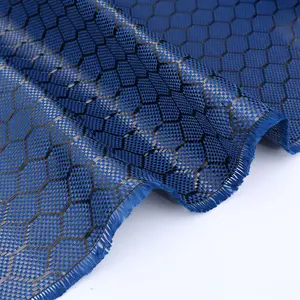 Hot Sales 3K 1500D Hexagonal Football Pattern Carbon Fiber Cloth Various Specifications Color Jacquard Carbon Fiber Fabric