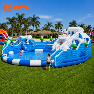 <span class=keywords><strong>Parc</strong></span> <span class=keywords><strong>aquatique</strong></span> gonflable commercial Ceyu : Toboggan Ours polaire et Pingouin, Piscine et Château gonflable pour enfants et adultes – Idéal pour fêtes, jardins, location et vente en gros - Product Image 1