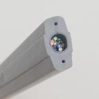 Câble d'ascenseur plat F/UTP CAT6 CCTV, conducteur en cuivre avec isolation en PVC, basse tension 300V