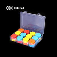 Boîte de rangement portable pour ligne de pêche multi-compartiments transparente en EVA, fabriquée par OEM, avec plateau d'enroulement coloré