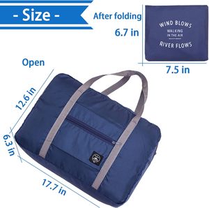 Sac de voyage pliable léger et tendance, imperméable en Oxford, grande capacité, organisateur de bagages portable pour <span class=keywords><strong>avion</strong></span> avec fermeture éclair - Product Image 3