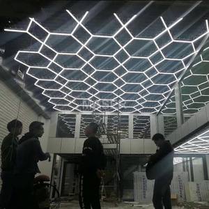 110v 220v מפעל מכירות ישיר אורות גג משושה תאורה לתחנת 4S מוסך - Product Image 6