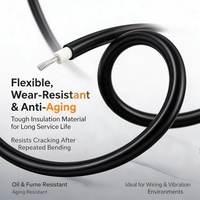 Fil en silicone double isolation 3KV 5KV haute tension 200 ℃   Câble en cuivre étamé résistant à la chaleur pour l'éclairage LED, l'industrie des moteurs et des fils électriques