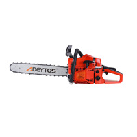 Tronçonneuse à essence haute puissance 2400W, moteur 58cc, guide-chaîne de 16/18 pouces, pour l'abattage d'arbres à usage domestique ou professionnel