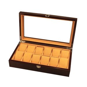 Caja de Madera para Relojes con Ventana Transparente de Lujo, con 3, 6, 8, 12, 18 o 24 Ranuras para Exhibición - Product Image 5