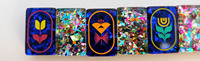 Tuiles de Mahjong Américaines Portables de Luxe Modernes Bleu Vif, Artisanat Durable pour Soirées Familiales et Divertissement Intérieur