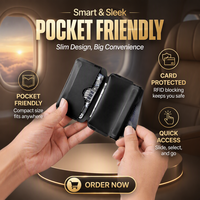 Mini porte-cartes magnétique pliable portable et portefeuille avec porte-monnaie pour usage professionnel