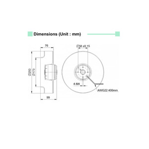 <span class=keywords><strong>Ventilateur</strong></span> centrifuge industriel Daring 250 mm Daring Blower Fan C25099-V2HBLP AC230V 0.64/0.83A 4UF 450V pour <span class=keywords><strong>d</strong></span>éshumidificateur AC - Product Image 3