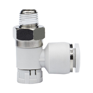 PTL6-M5/-01 Pneumatic Air Hose Connector 1/4 In External <b>Thread</b> Push <b>Lock</b> Type Control Valve For Gas Normal Temperature - Product Image 1