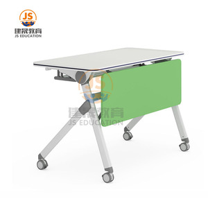 Muebles escolares para entrenamiento, mesa de estudiante y silla, escritorio de Universidad con ruedas de movimiento - Product Image 3