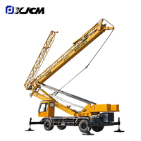 XJCM Design Nouvelle mini grue de construction à montage automatique Grue 2 tonnes petite grue à tour mobile tout-terrain à montage automatique